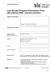 Conveyancing Disputes. Form TA6 property information form